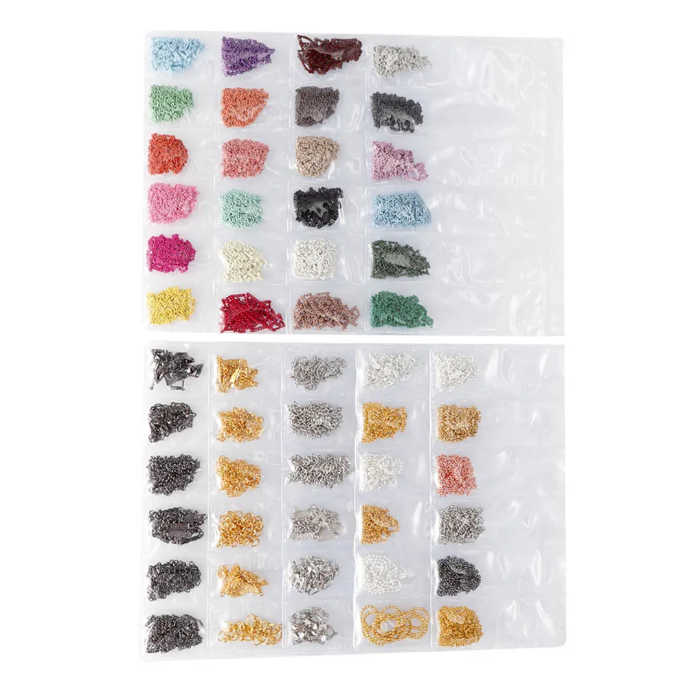 6 сетки/уп 3D металлической цепью нейл-арта украшения в стиле панк Стиль стальная