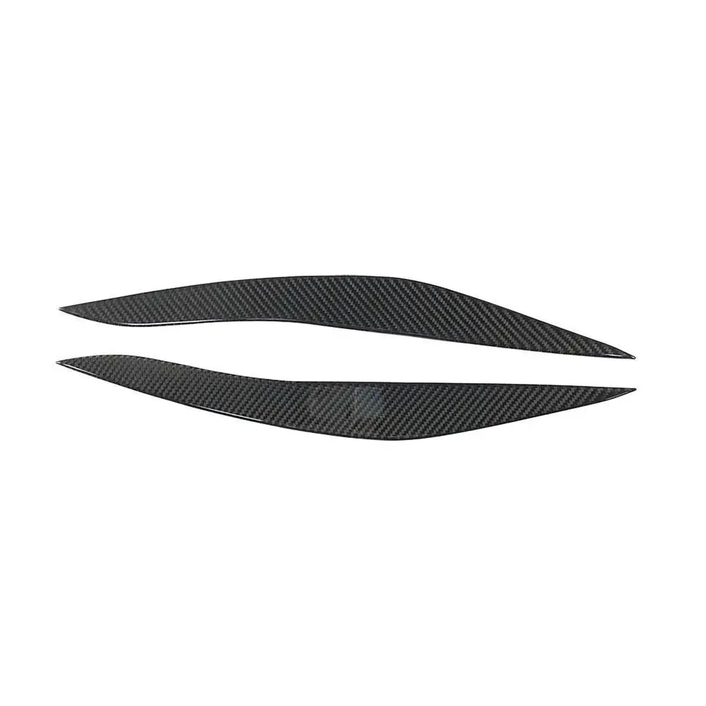 2pcs 3D Carbon Fiber Rubber Headlight Eyebrow Eyelids For Bmw F10 5 Series Headlights Eyebrows Decorative Car-styling | Автомобили и