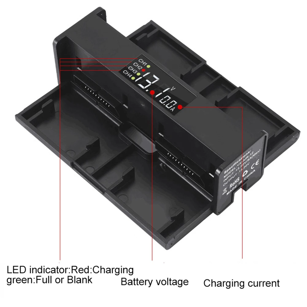 

4 in 1 Portable Digital Display Battery Smart Charging Dock for Mavic Air Drone