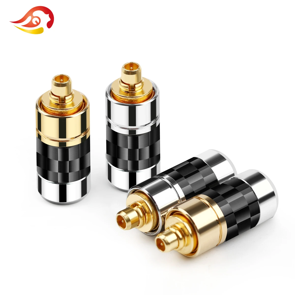 QYFANG Aluminum Alloy Earphone Plug Carbon Fiber MMCX Pin Audio Jack Wire Connector Metal Adapter N5005 N30 N40 W60 Headphone