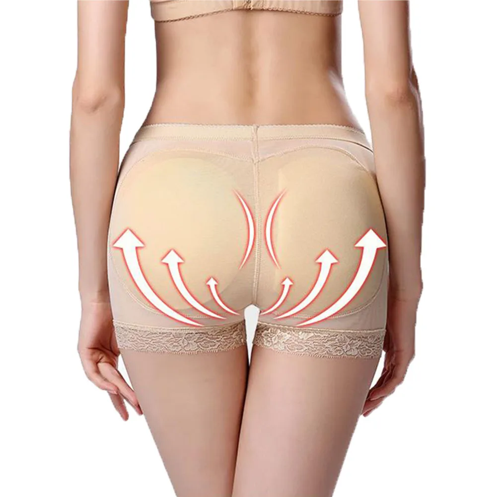 Повседневные Мягкие поддельные попу Твердые женские трусики подтяжка ягодиц