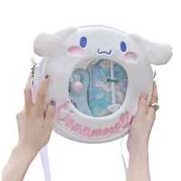 30cm sanriod cinnamoroll plush bag toy cartoon plush kawaii anime cinnamoroll backpack itabag pocket wallet birthday gifts