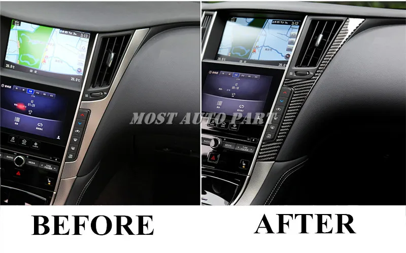 Крышка каркаса внутренней центральной консоли из углеродного волокна для Infiniti Q60