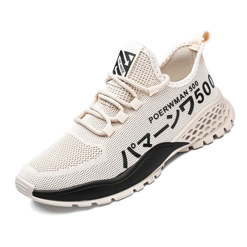 

Men Running Shoes Breathable Air Mesh Male Comfortable Lace-up Sport Shoes Trend Lightweight Flexible Outdoor Walking Sneakers