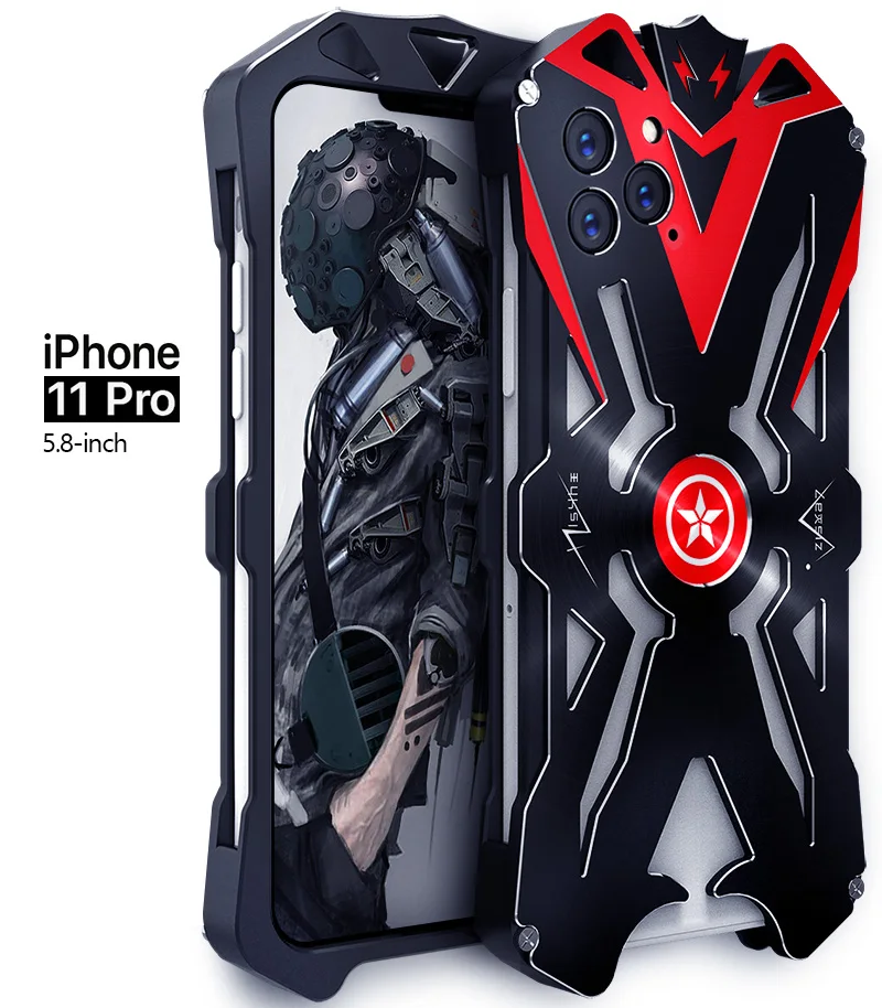 

Metal Aluminum Case For iphone 11 case Armor Doom Heavy Duty ProtectionFor iphone 11 pro max 2019 New Cases Cover Bumper Coque