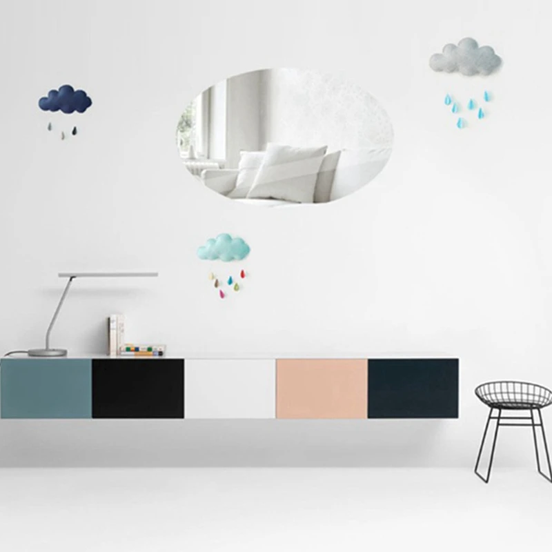 

Washroom Bathroom Living Room Wardrobe Bedroom Home Decoration Wall Stickers Mirror Stickers