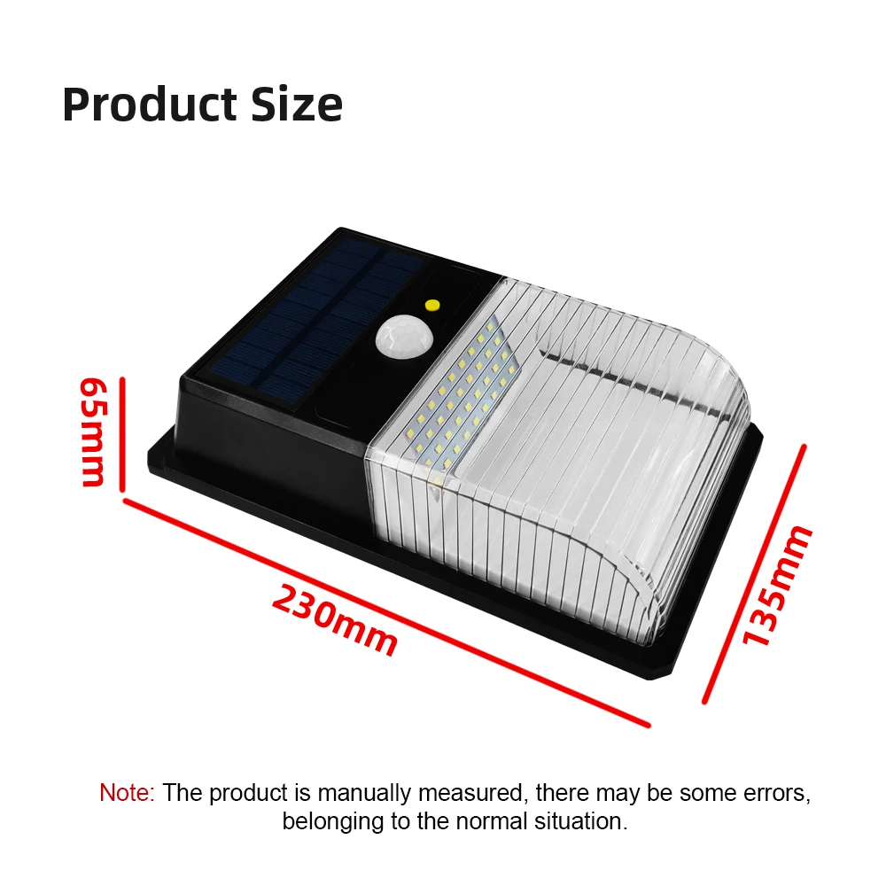 2 шт. в упаковке 36LED солнечный светильник с датчиком движения настенный уличный