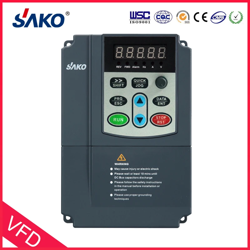 Трехфазный вход SAKO SKI600 380 В 1 5 кВт 2HP VFD инвертор с переменной частотой для контроля