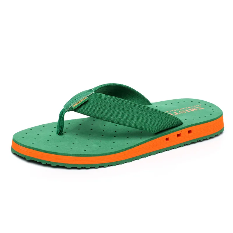 

Summer Men's Shoes Non-Slip Fashion Outer Wear Solid Color Design Large Size Flip Flops Outdoor Beach Soft Sandals And Slippers