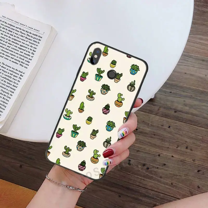 

Plant cactus pattern Phone Case For Xiaomi Redmi note 7 8 9 t max3 s 10 pro lite