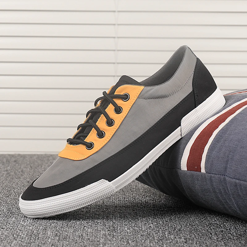 Вулканизированная обувь Мужские кроссовки Модная парусиновая Мужская Удобная