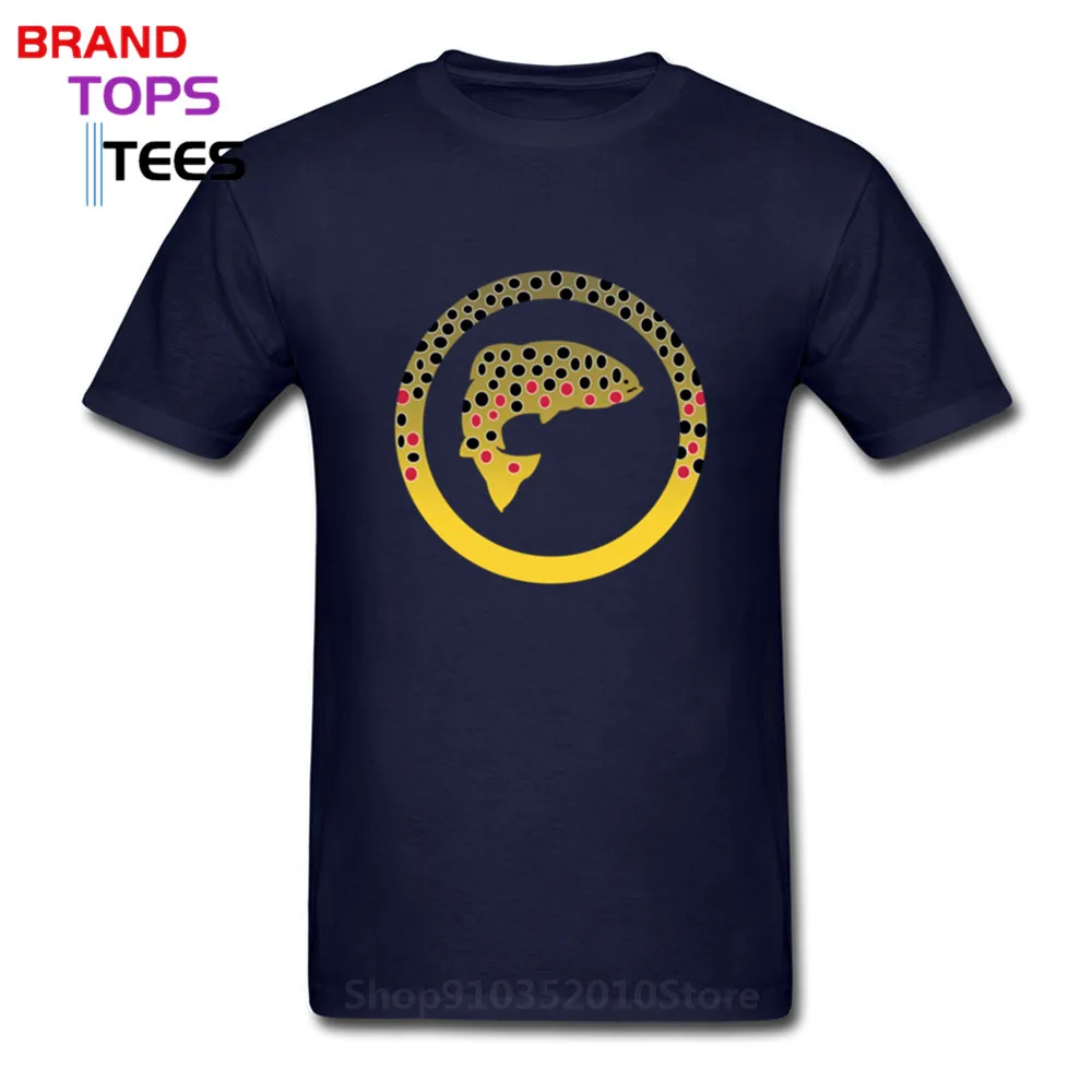 Мужская футболка с коротким рукавом Geek Brown Flyfish хлопковая хипстерская для