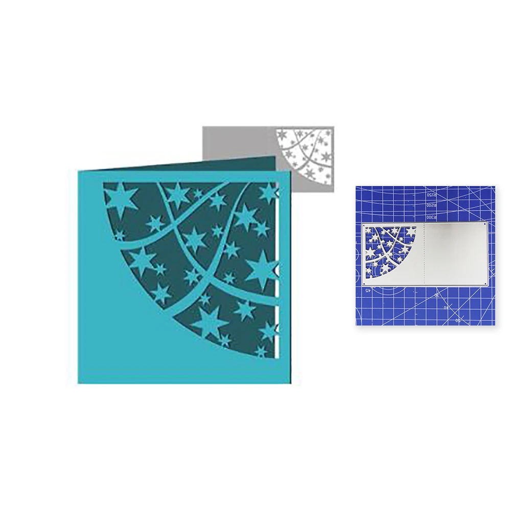 Рождественская Складная карточка металлическая рамка для резки шаблоны
