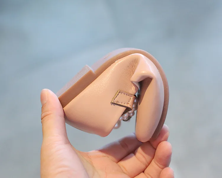 

2021 Spring New Girls Leather Shoes Princess Shoes Children's Pearl Small Single Shoes Girls Bow Flats Kids Performance Shoes