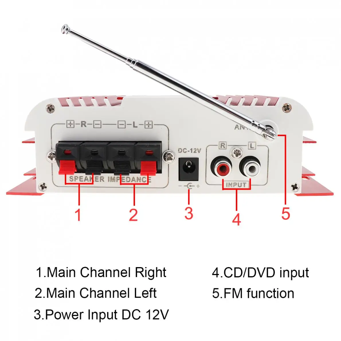 Hi Fi цифровой Bluetooth совместимый аудиоплеер автомобильный усилитель FM радио