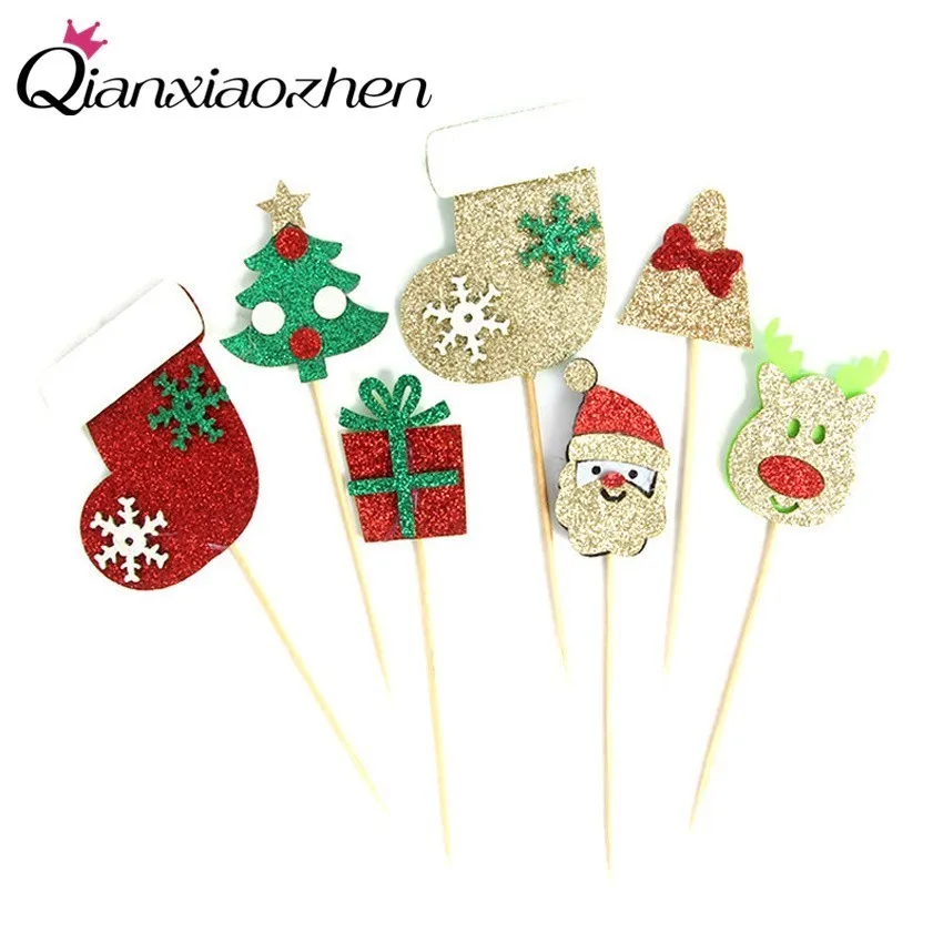 Qianxiaozhen Топпер на Рождественский торт украшение для вечерние украшения
