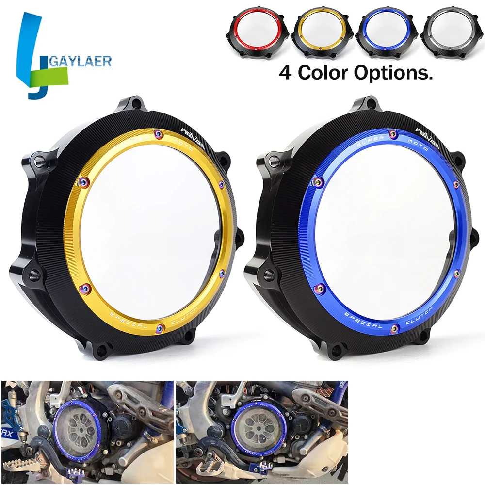 

Motorcycle CNC Racing Clear Clutch Cover for Yamaha YZ450F YZ 450F YZ 450 F 2003-2009 WR450F WR 450F 2003-2015