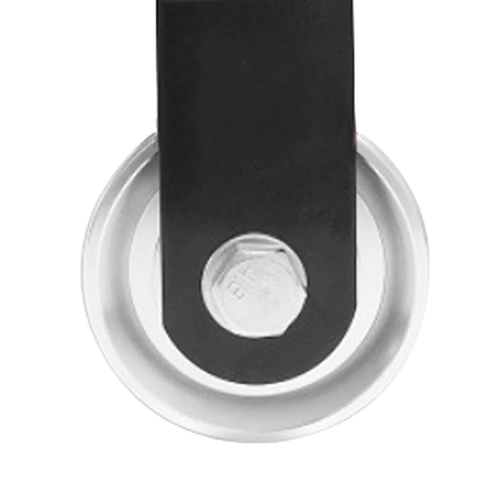 

4Pc Solid Swivel Pulley Block U Single Wheel Spin Pulleys Guide Loading Exercise