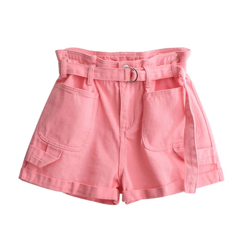

Women Denim Short Vintage High Waist Casual Wigh Leg Jeans Shorts Korean Loose Straigh Pants Harajuku All-match Harem Short