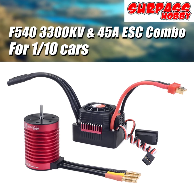 

SURPASS HOBBY KK 2S Waterproof Combo F540 3300KV 4370KV Brushless Motor With 45A ESC For 1/10 1/12 RC Tamiya Axial RC Racing Car