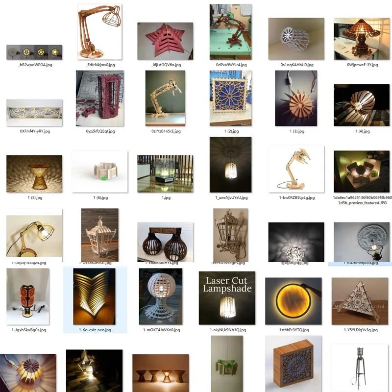 185 шт. абажур для лампы чертежные напильники дизайна 2D вектора CDR DXF DWG формат