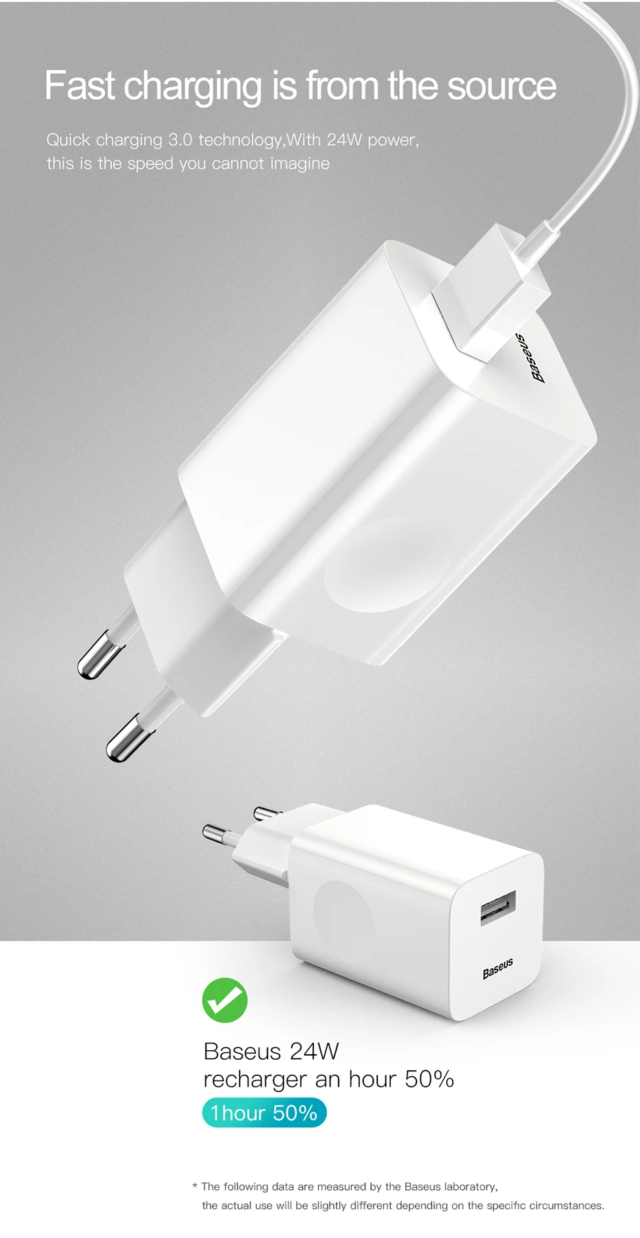 Baseus быстрое зарядное устройство 3,0 USB зарядное устройство Универсальный адаптер питания Мобильный телефон планшет быстрая зарядка для iPhone samsung huawei xiaomi