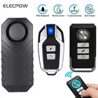 Сигнализация велосипедная Elecpow 113dB, беспроводной прибор с дистанционным управлением, водонепроницаемый, с защитой от кражи, с датчиком вибраПредупреждение и предупреждения о потере мотоцикла