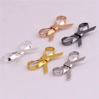 157 2mm hand made square copper wire bow pendant for ear jewelry pendant diy jewelry production