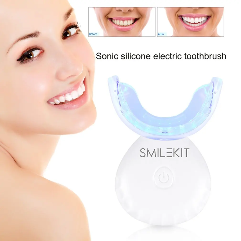 

Светильник для отбеливания зубов, перезаряжаемый синий светодиодный светильник U-образной формы, светодиодный светильник для зубов, отбели...