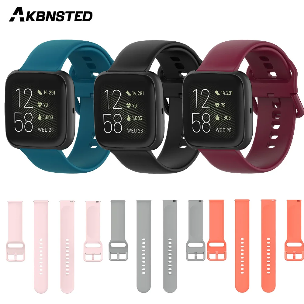 

Оригинальный сменный ремешок для часов AKBNSTED для Fitbit Versa/Versa Lite/Versa 2 Смарт-часы цветной мягкий силиконовый ремешок для часов