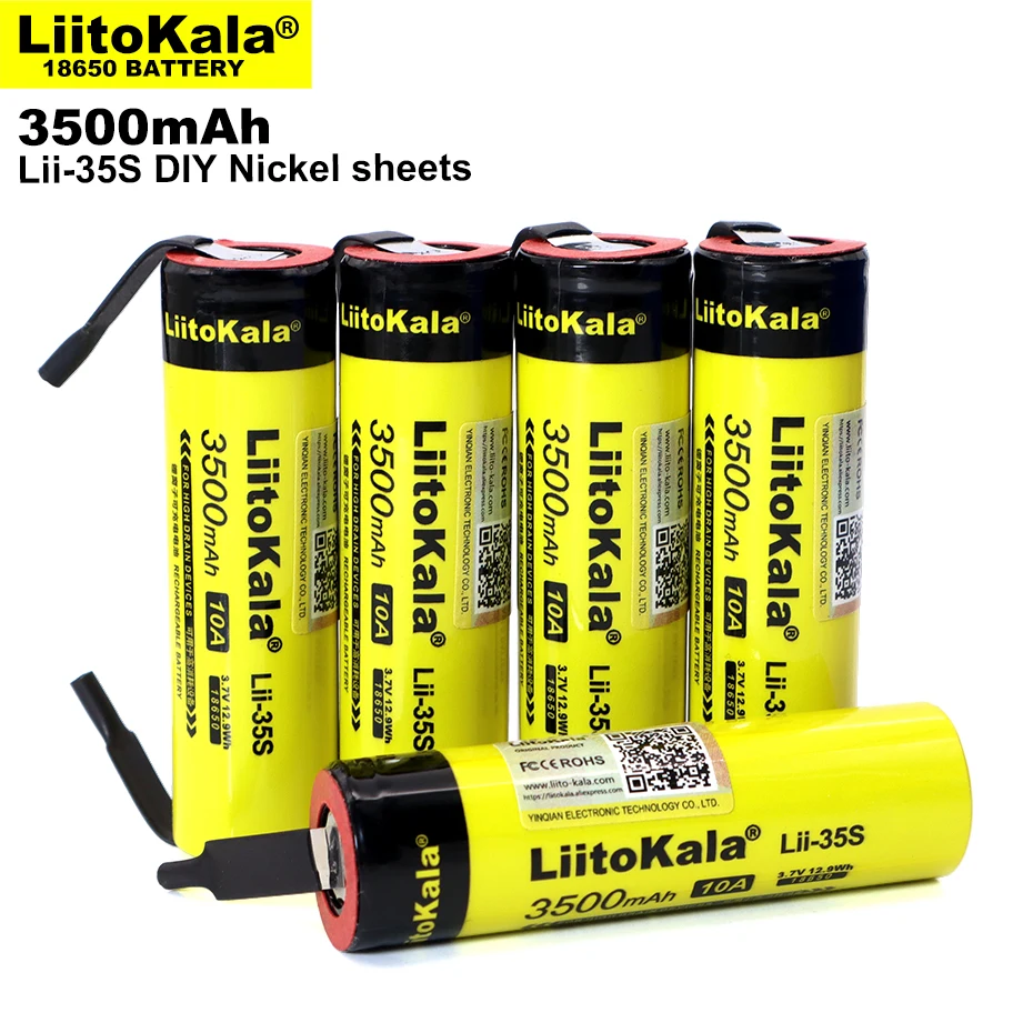 Литиевая аккумуляторная батарея LiitoKala Lii-35S 3 7 В 3500 мАч 18650