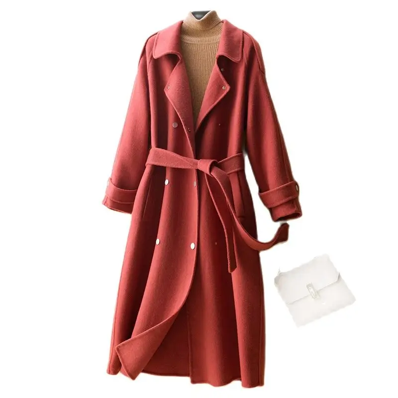 

N10 Women's High-End Double-Sided Wool Overcoat Women's fur coat women cashmere overcoat fur coat women fall clothes