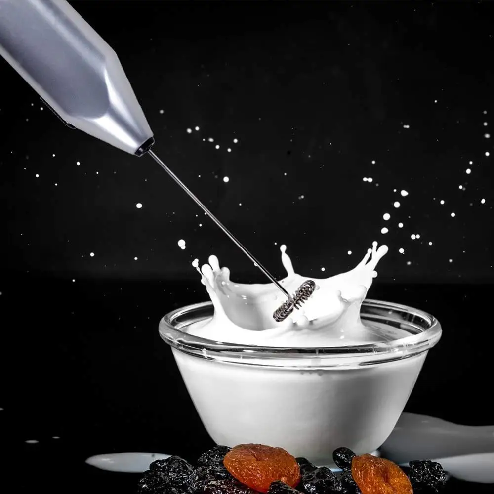 Блендер Электрический ручной из нержавеющей стали для взбивания молока и