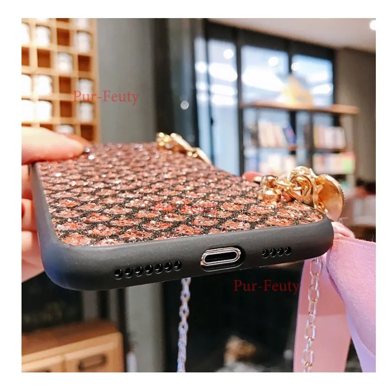 Чехол для телефона блестящий браслет ожерелье бант сердечко чехол Samsung Galaxy A10 A10E