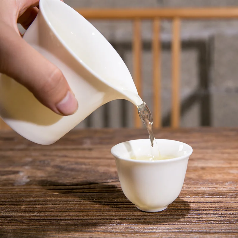 Dehua-Jarra de porcelana de Jade, cer&aacute;mica blanca, macho a taza, hecha a mano, resistente al calor, juego de t&eacute; Siteel-4