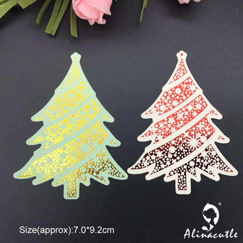 Горячая фольга пластина штамповка металл штамп зима Рождественская елка Сделай