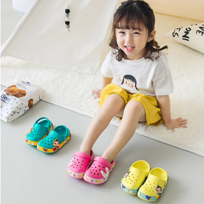 Новая летняя одежда для детей с рисунком крокодил Обувь мальчиков и девочек