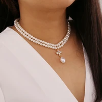 hot selling jewelry with rhinestone pearl wild clavicle chain creative necklace ins style for women gifts