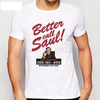 better call saul men t shirt breaking bad short sleeve letter printed funny tops saul goodman fashion basic tees