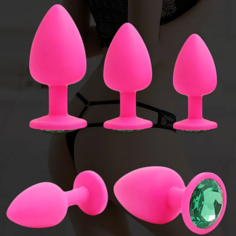 Силиконовая Стандартная вставка анальные пробки массаж точки G клитори товары