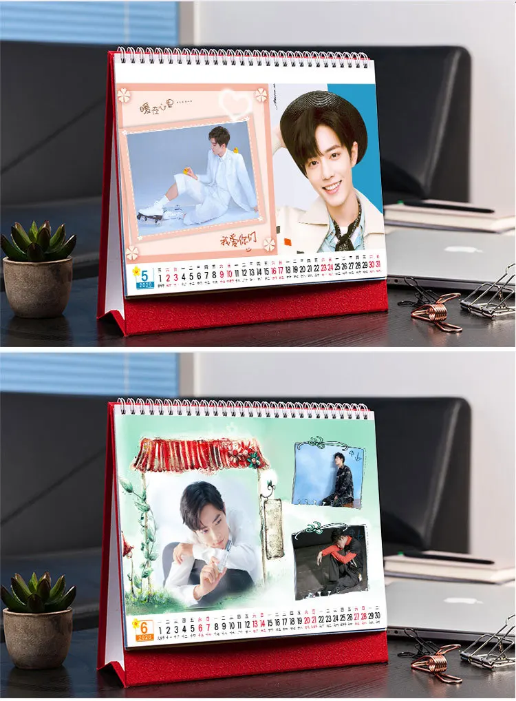 Xiao Zhan Wang Yibo Star Character Calendar Chen Qing Ling настольные календари ежедневник расписание,01-,12