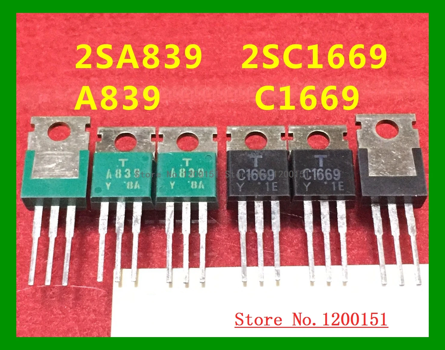 

2SA839 2SC1669 A839 C1669 1.5A/150V