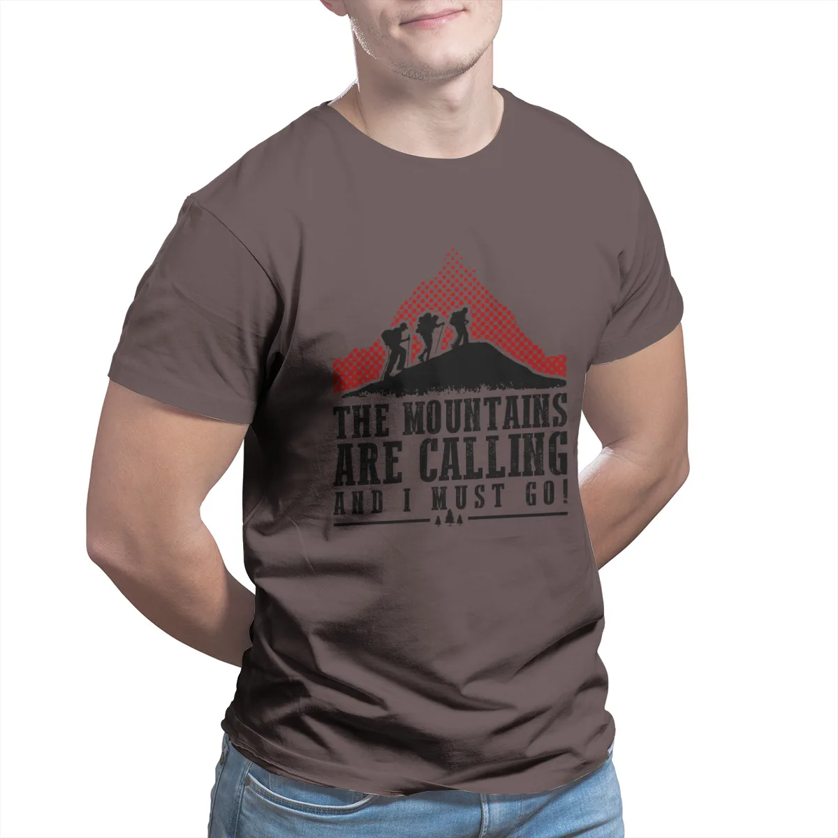 

The Mountains Are Calling and I Must Go funny fashion T-Shirt Essentials Games Anime Round Collar Plus Size Clothing 24606