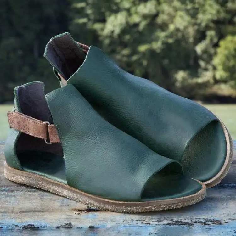 

35-43 Shoes Woman 2021 plus Size Buckle Wedge Simple Sandals Fashion Women's Luxury Sexy Roman Style