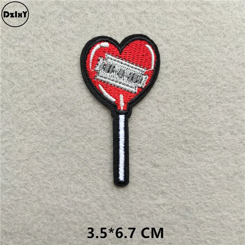 1-PCS-D-341 46 различных стилей на выбор) красные губы нашивки для одежды вышитые аппликации железные значки полосы наклейки на одежду - Цвет: 1-PCS-D-341