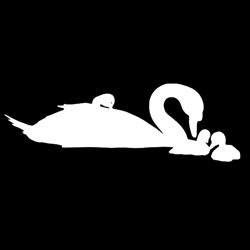 10 7*3 5 см семья лебедей и swanling Виниловая Наклейка на окно бампера автомобиля