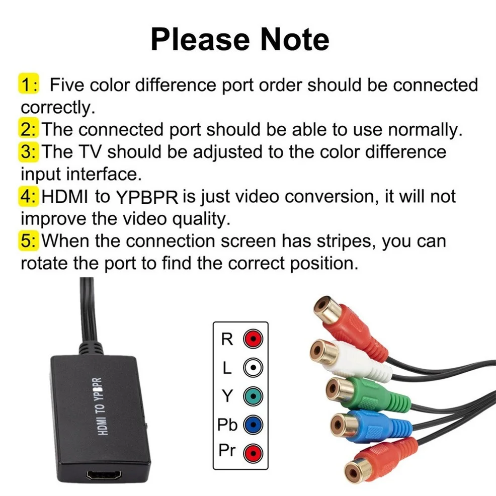 LccKaa 1080P HDMI-совместим со стандартным кабелем для зарядки 5 RCA DVD-плеера HDTV монитора