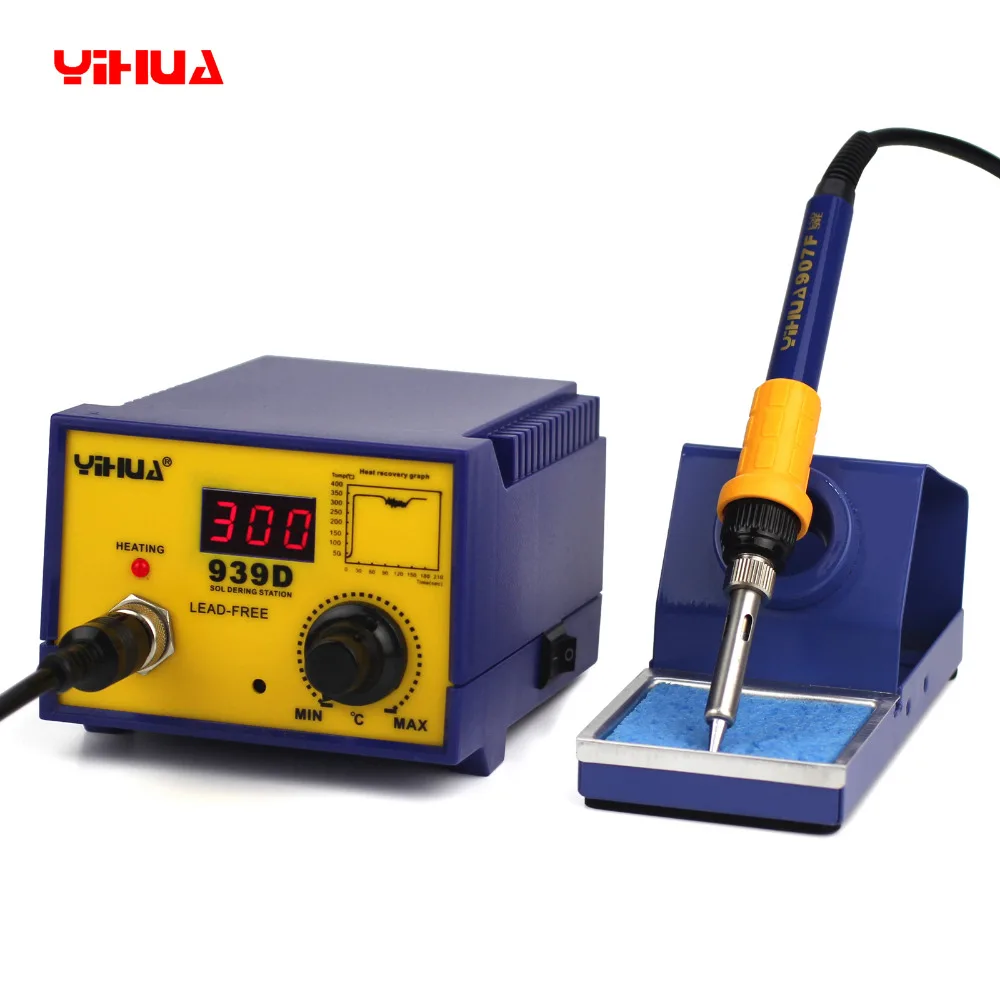 YIHUA 939D soldering station Electric iron ceramic heating element  60W Constant temperature Antistatic Soldering Station