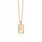 Ювелирные изделия JOOLIM, оптовая продажа, ожерелье с квадратным кулоном, геометрическое ожерелье из нержавеющей стали