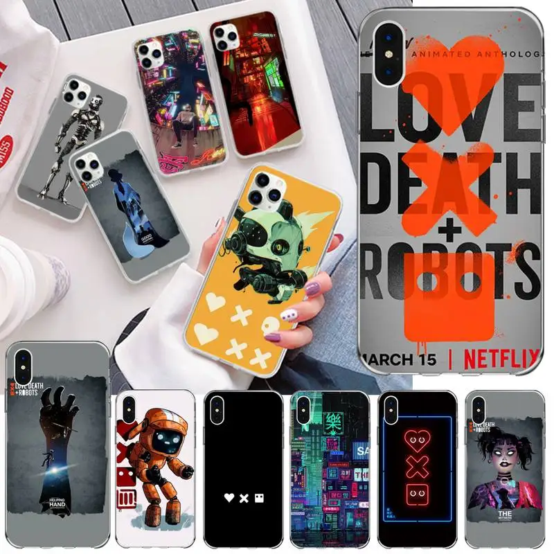 Чехол для телефона PENGHUWAN с анимацией Love Death &amp Robot iPhone 11 pro XS MAX 8 7 6 6S Plus X 5S SE 2020 XR |